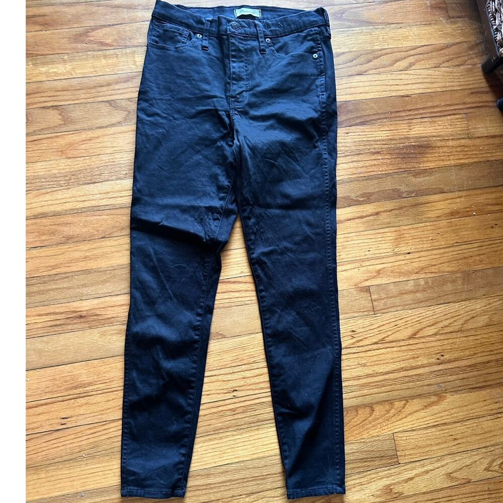 Madewell 10” High Rise Skinny Jeans Black Size 29 Classic Chic